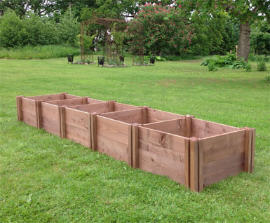 Wooden Herb Garden Extendable Raised Beds - Single Row